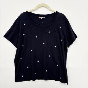 Sundry Shirt Size  S Hearts & Stars Tee Pima Cotton Boxy Slub Soft Patriotic